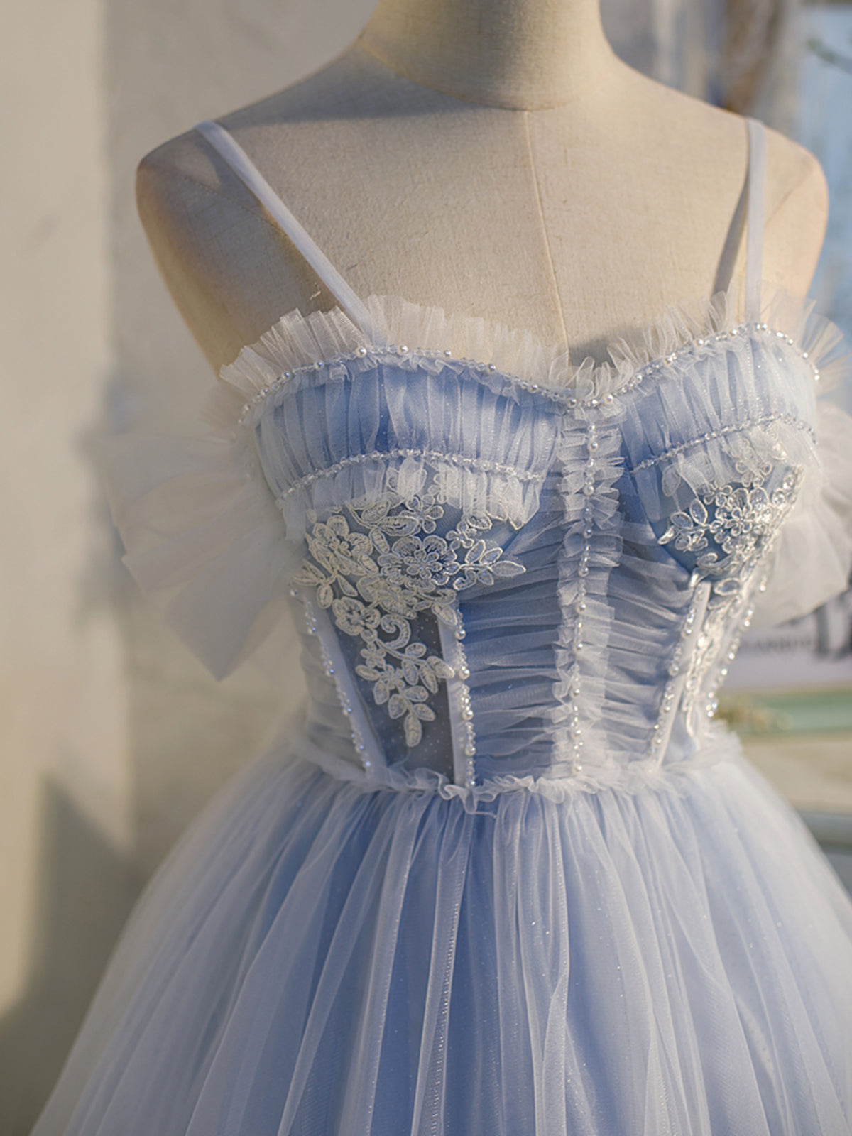 Short Off the Shoulder Light Blue Prom Dresses, Light Blue Formal Home - shegown Short Off the Shoulder Light Blue Prom Dresses, Light Blue Formal Home - shegown