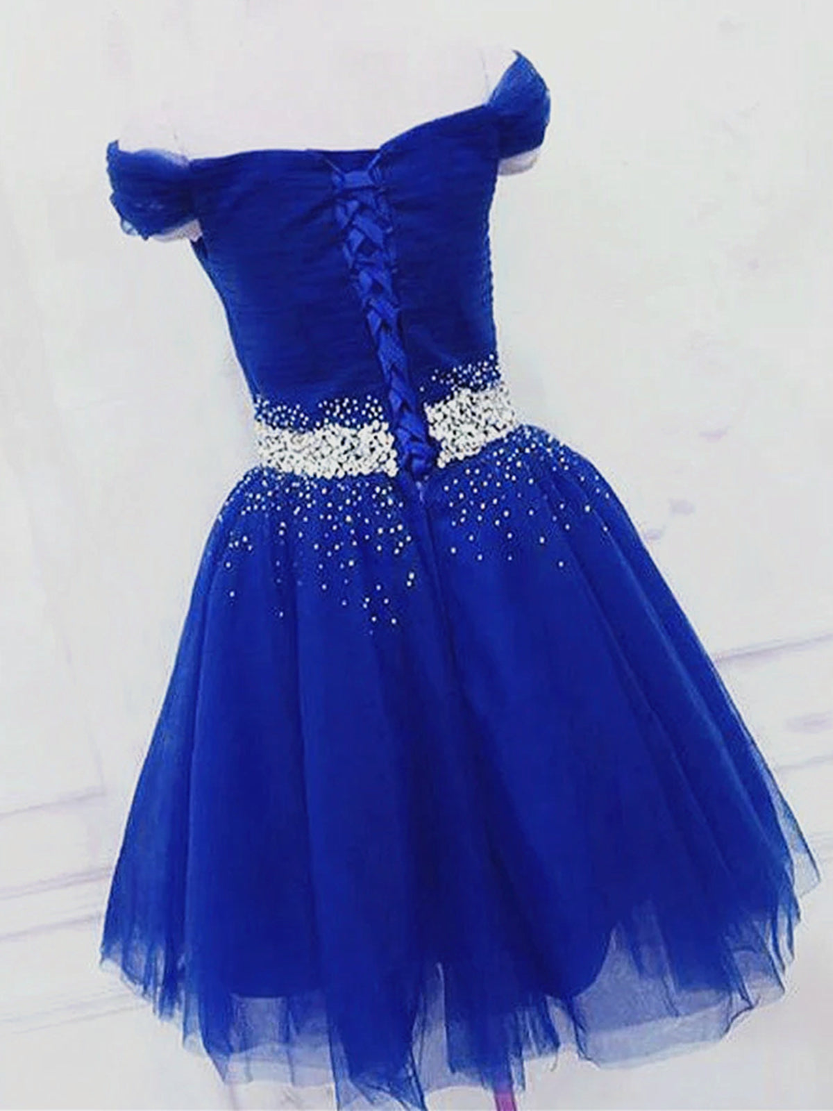 Short Royal Blue Beaded Prom Dresses, Short Royal Blue Beaded Formal Homecoming Dresses, US 4 / Custom Color / With Rush+$19.99 Short Royal Blue Beaded Prom Dresses, Short Royal Blue Beaded Formal Homecoming Dresses, US 4 / Custom Color / With Rush+$19.99