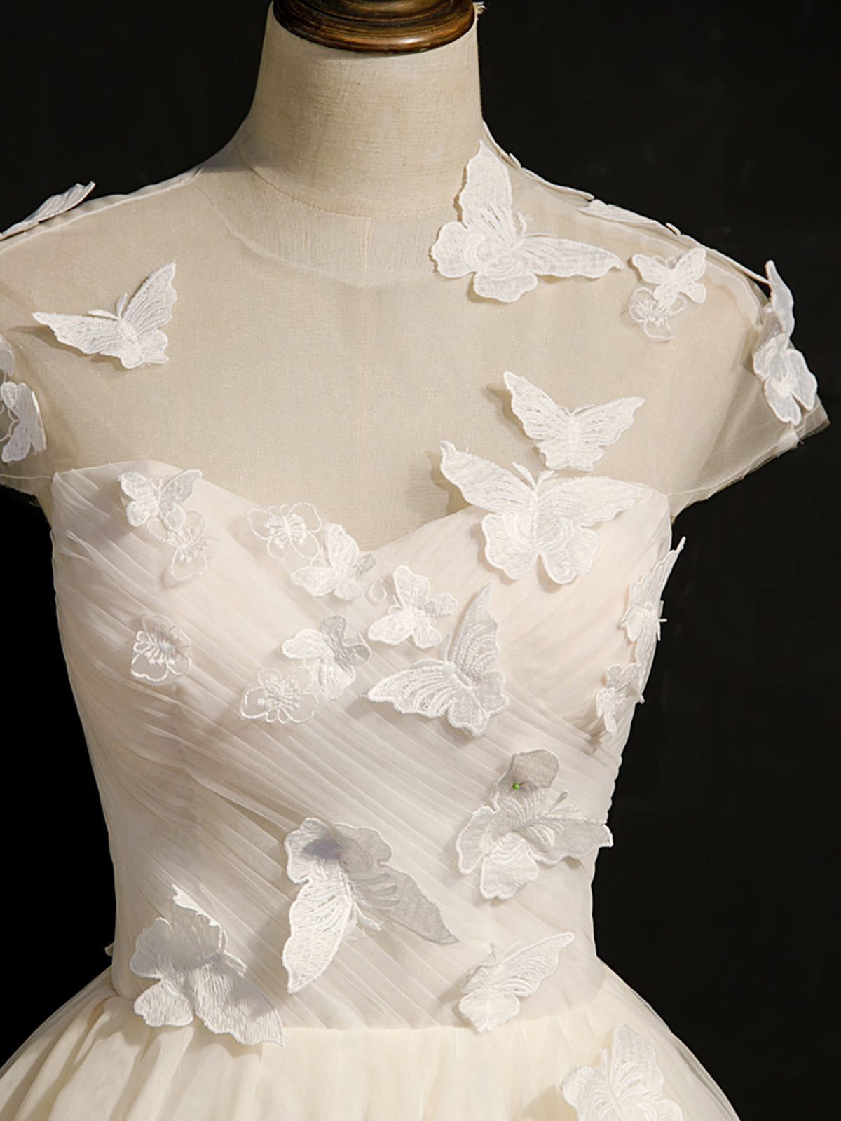 Short White Prom Dresses with Butterfly, Short White Formal Homecoming - shegown Short White Prom Dresses with Butterfly, Short White Formal Homecoming - shegown