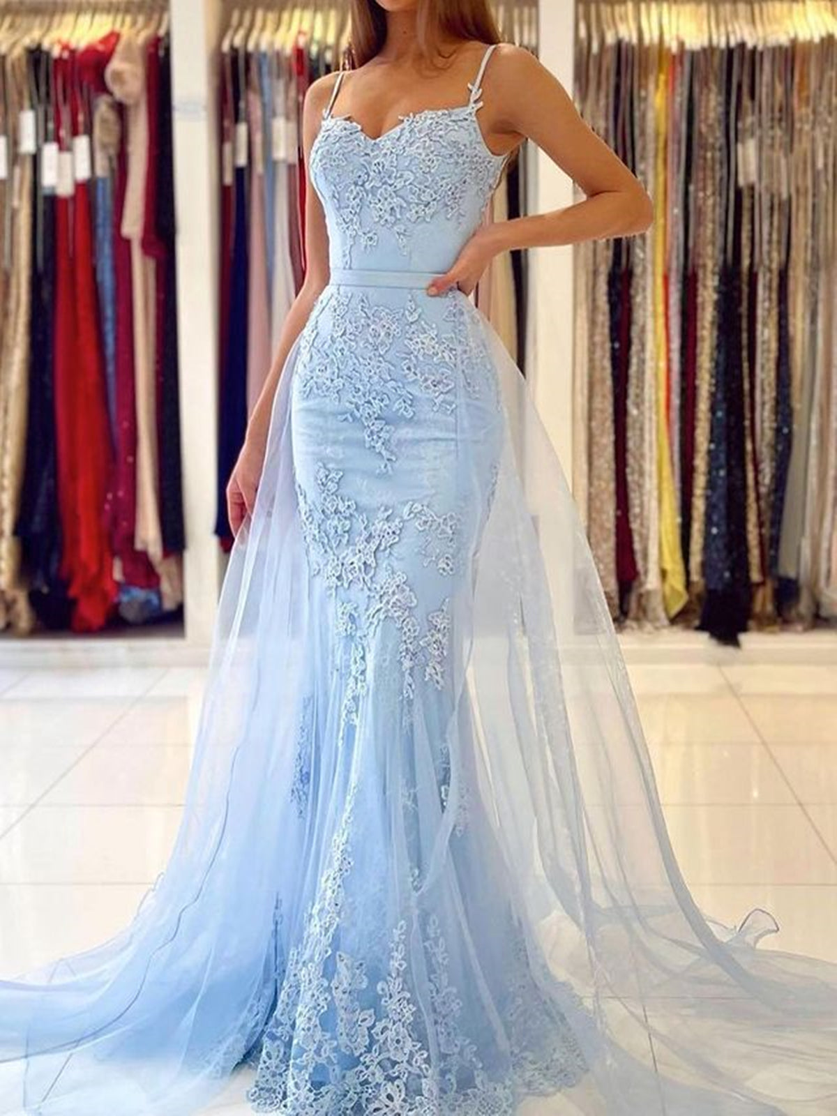 Beaded evening dresses crystals mermaid modest luxury elegant sexy for –  CherryPromDress
