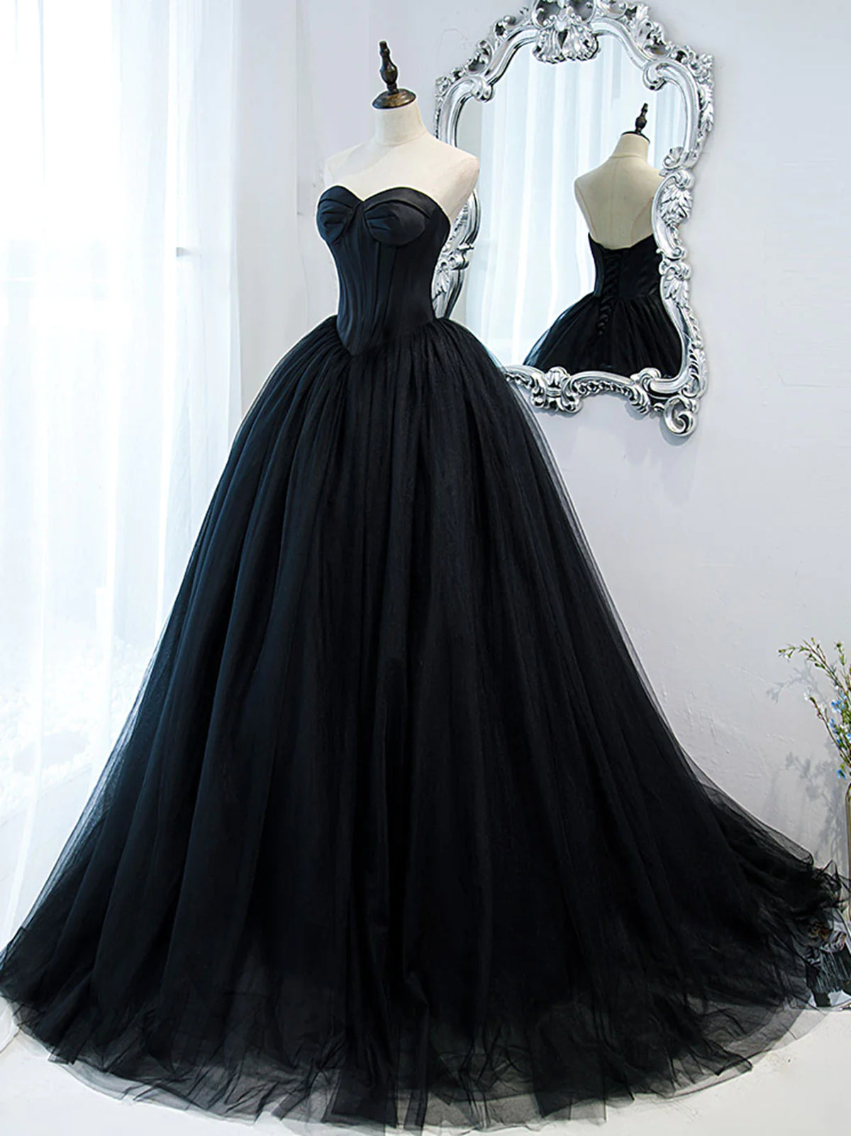 Ball Gown Sweetheart Black Prom Dresses,Evening Dresses,BD930658 – luladress