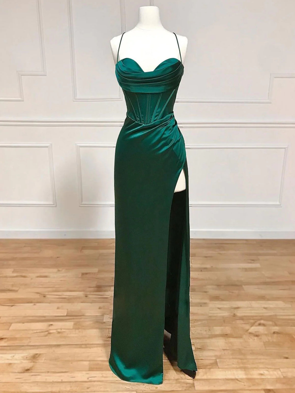 Sweetheart Neck Green Mermaid Long Prom Dresses, Green Long Formal Eve - shegown Sweetheart Neck Green Mermaid Long Prom Dresses, Green Long Formal Eve - shegown