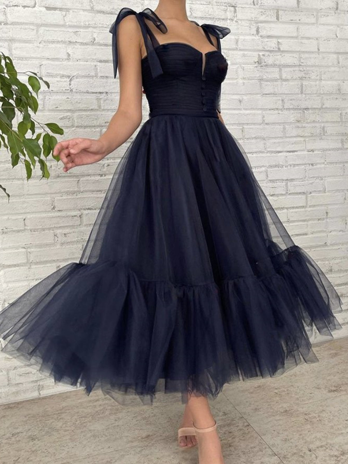 Formal Dresses Dark Blue Sweetheart Navy Blue Appliques A-Line Ruffle Long Prom Dress Navy Blue Formal Dresses Dark Blue Sweetheart Navy Blue Appliques A-Line Ruffle Long Prom Dress Navy Blue